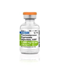 Testosterone Cypionate Injection 100 mg/mL vial, 10 mL multiple dose container