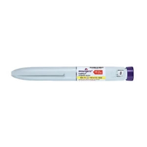 Box of Mounjaro 15mg KwikPen on pharmacy shelf indicating local availability