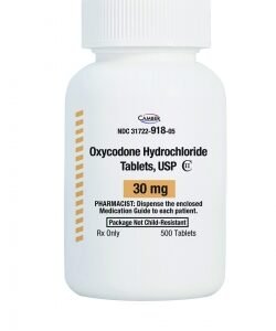 Online pharmacy website displaying oxycodone 30mg for sale