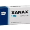Xanax 1mg tablets arranged on a white background – buy Xanax online overnight delivery