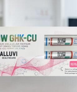 Alluvi Glow 70mg R&D Only peptide blend with BPC-157, TB-500, and GHK-Cu