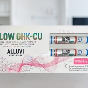 Alluvi Glow 70mg R&D Only peptide blend with BPC-157, TB-500, and GHK-Cu