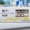 Alluvi NAD+ 1,000mg supplement bottle promoting cellular energy and anti-aging support