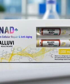 Alluvi NAD+ 1,000mg supplement bottle promoting cellular energy and anti-aging support