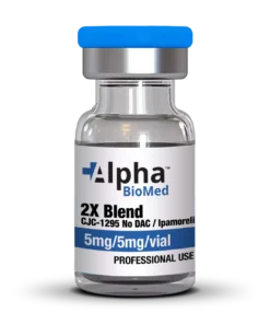 CJC-1295 No DAC and Ipamorelin 2X Blend peptide vials by Alpha Biomed Labs