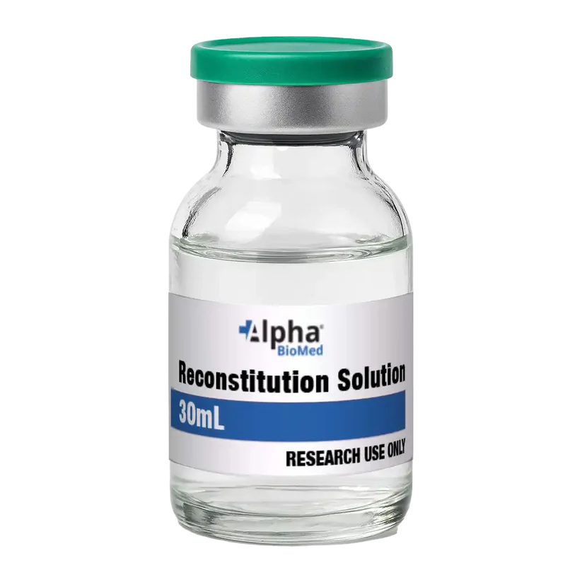 Reconstitution Solution 30ml – Sterile Peptide Water for Research Reconstitution Solution 30ml sterile vial for peptide research and injection preparation”