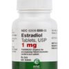 Estradiol Tablets USP 1 mg bottle – estrogen tablets for hormone replacement therapy