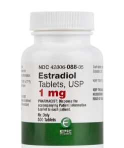 Estradiol Tablets USP 1 mg bottle – estrogen tablets for hormone replacement therapy