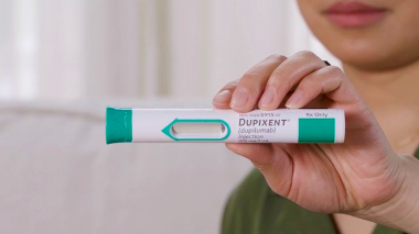 Dupixent dupilumab injection prefilled syringe for treating eczema and asthma