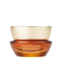 "Key ingredients in Concentrated Ginseng Rejuvenating Eye Cream including ginseng, peptides, and hyaluronic acid